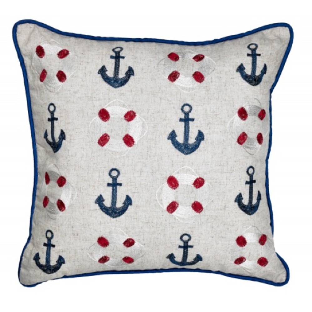 Nautical theme pillow